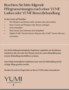 YUMI Nachbehandlungskarten 50 Stk.